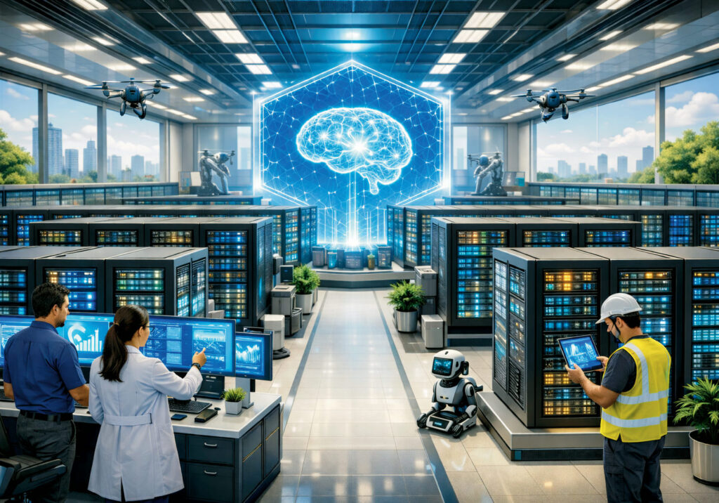 全球科技生態可能將分裂為主權AI標準各異的多個不兼容板塊,技術交流受限,衝擊跨國企業的經營與治理。(圖片來源:編輯部AI生成)
