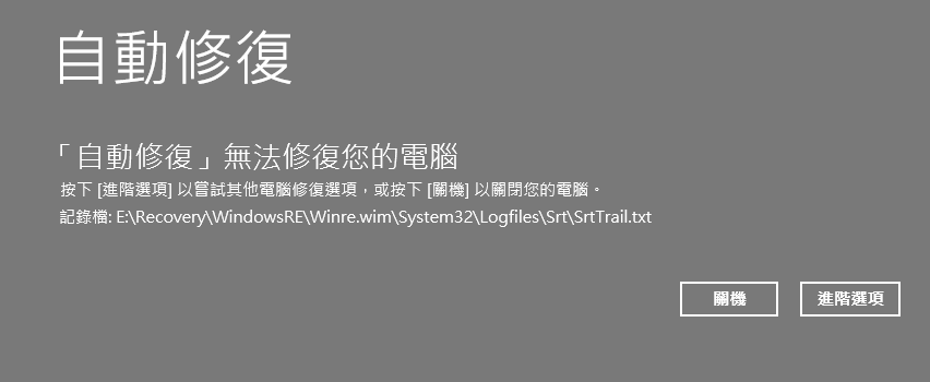 圖7 Windows Server 2025已損毀。