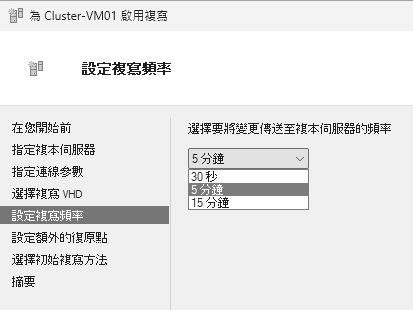 圖8 設定複寫頻率。
