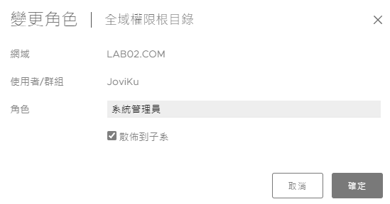圖31 變更角色。