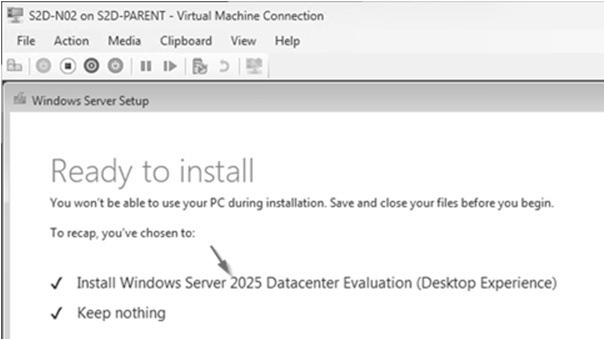 圖6 安裝Windows Server 2025雲端作業系統。