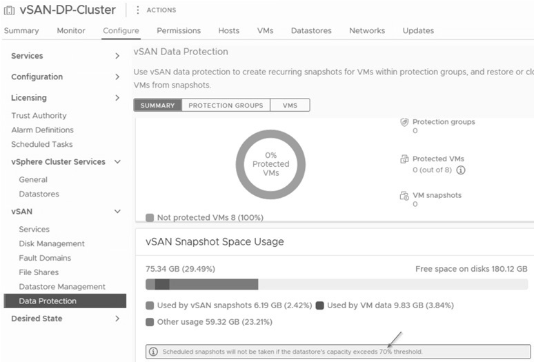 圖11 查看vSAN Data Protection概要資訊頁面。