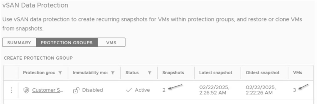 圖19 新增的CS-App-03虛擬主機，自動加入Protection Groups並受到快照保護。