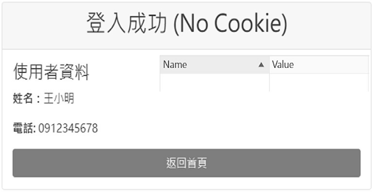 圖9 登入成功。